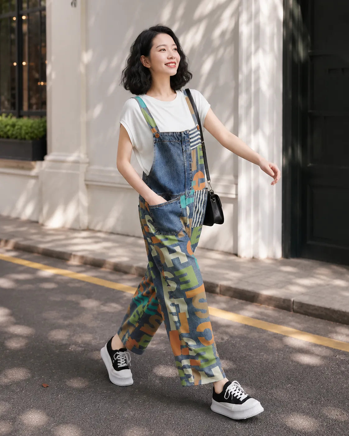 Salopette Jean Cargo Coupe Loose D'été
