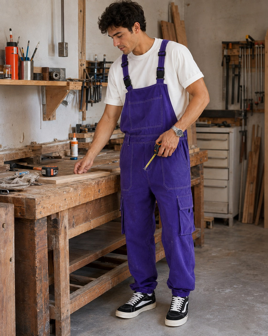 Salopette Cargo Violette Utilitaire