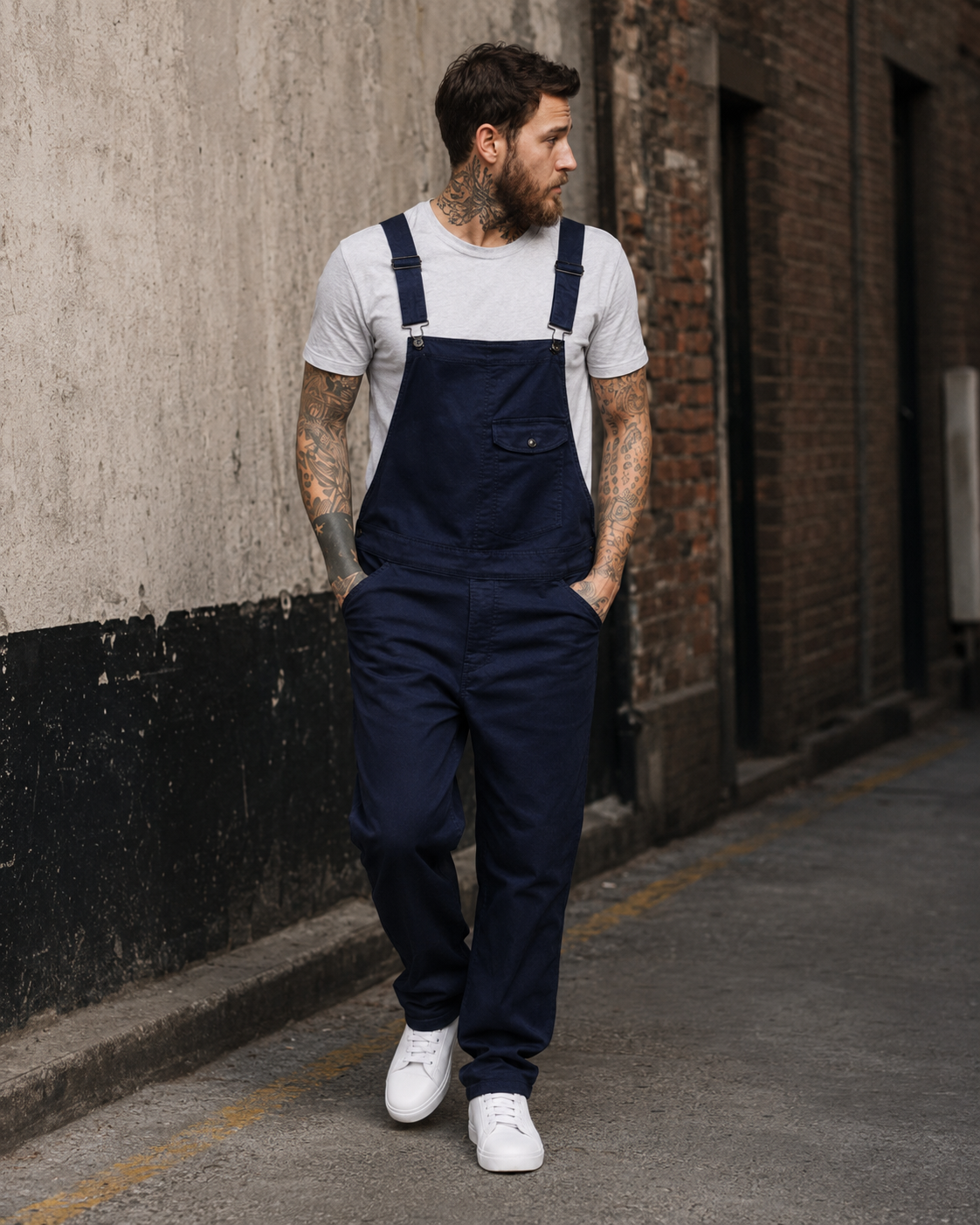 Salopette jean streetwear homme