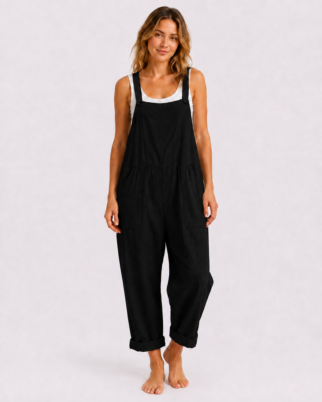 Salopette Ample Coton Lin Femme