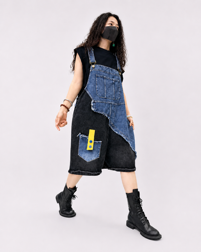 Salopette Short Cargo Patchwork