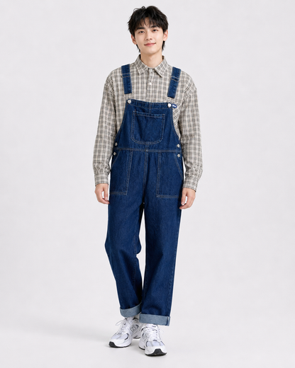 Salopette Denim Cropped Ample