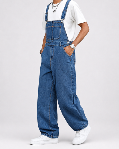 Salopette en Denim Rétro Américain