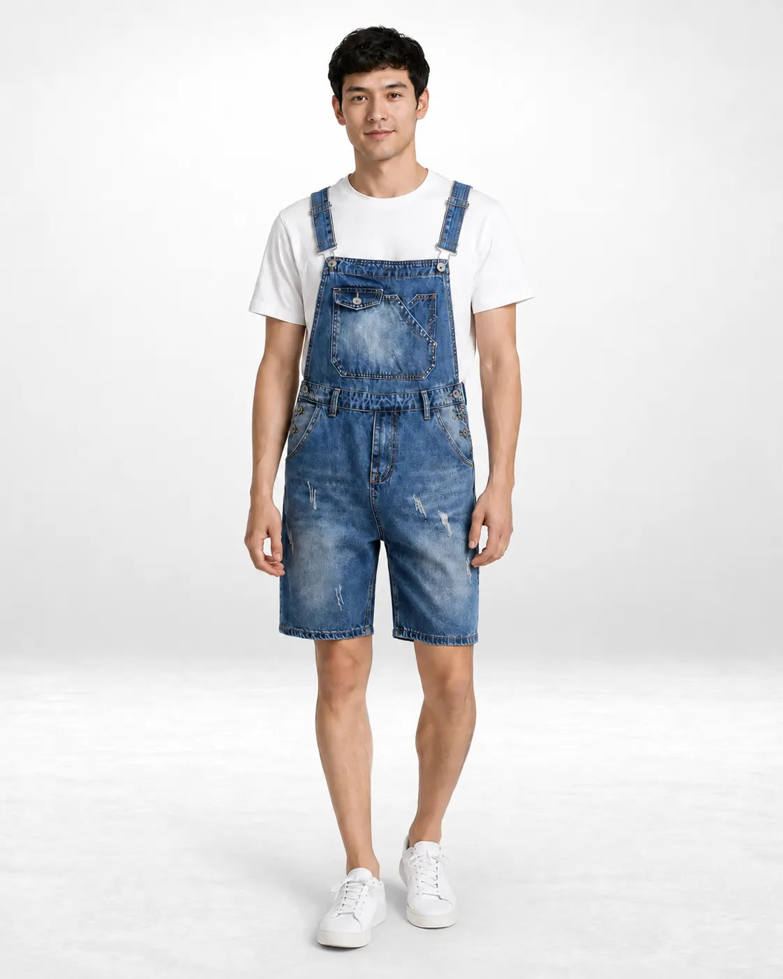 Salopette Short Denim Style japonais