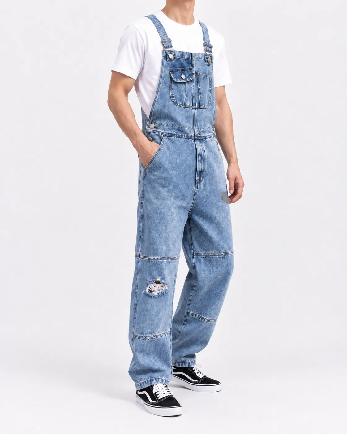 Salopette Denim Cargo Rétro Homme