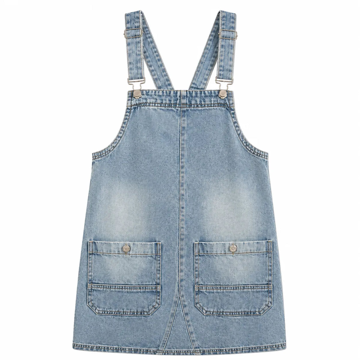 Mini Robe Salopette Denim Coton