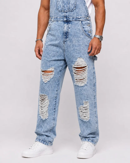 Salopette Jean Effet Usé Britannique