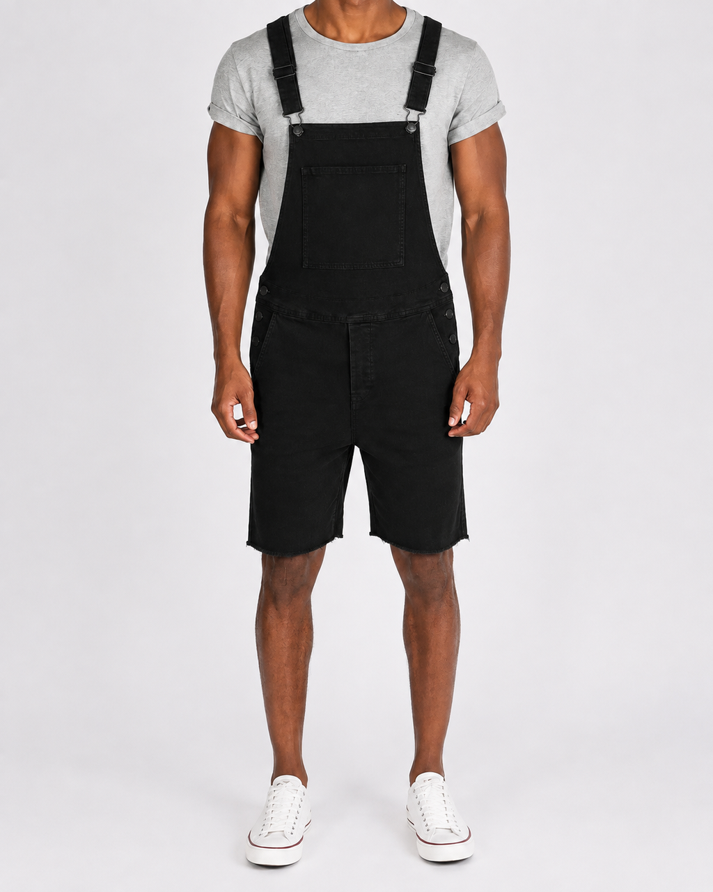 Salopette Short Denim Déchirée Homme