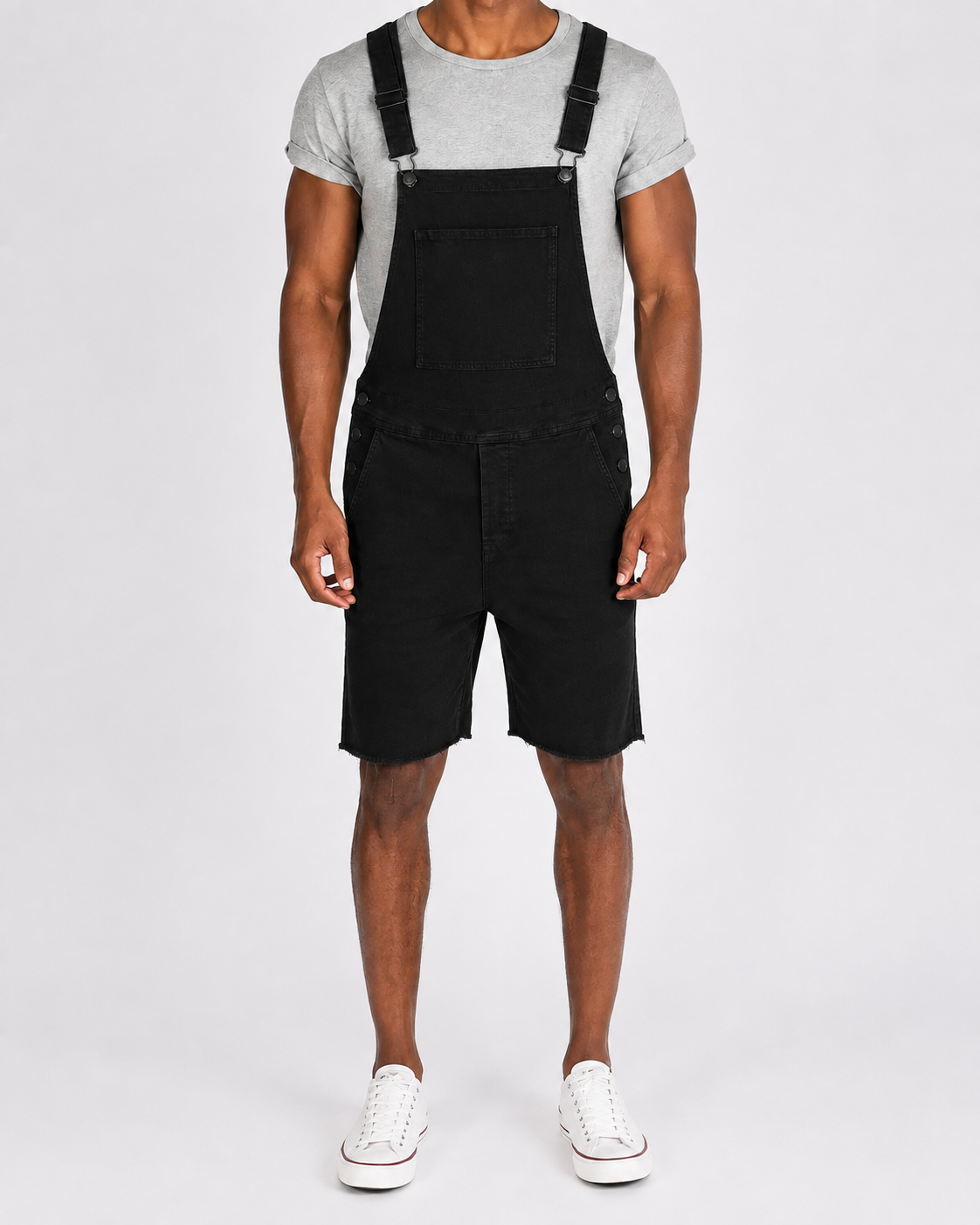 Salopette Short Denim Déchirée Homme