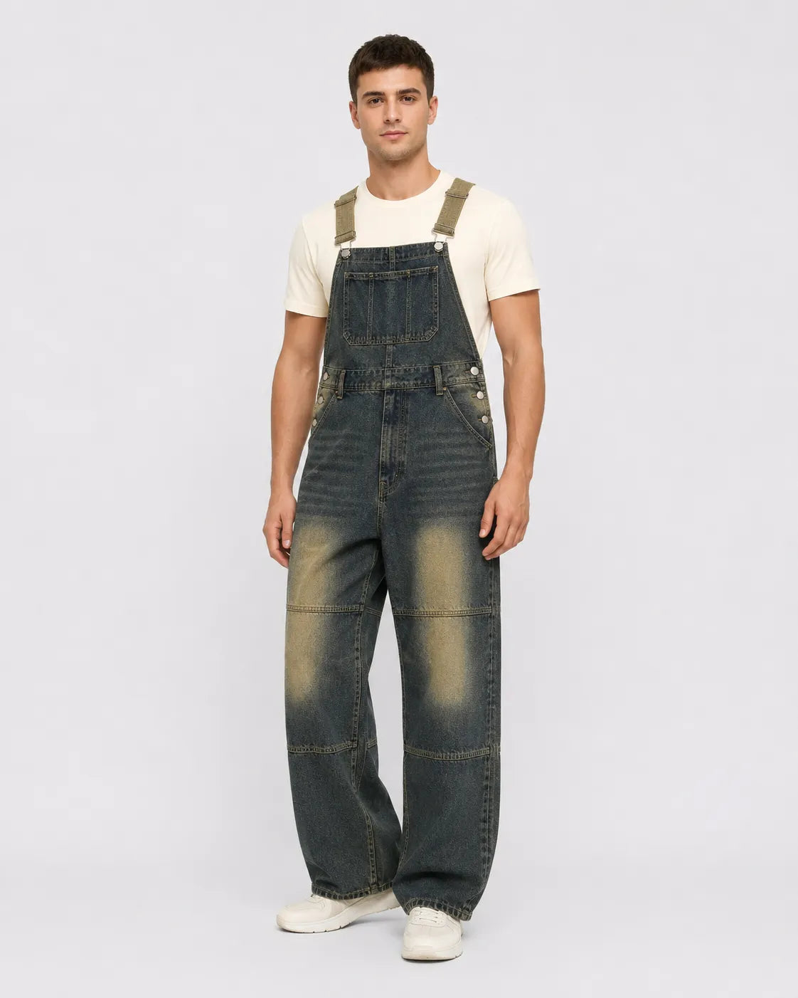 Salopette Denim Délavée Vintage Homme