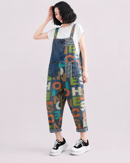 Salopette Jean Cargo Coupe Loose D'été