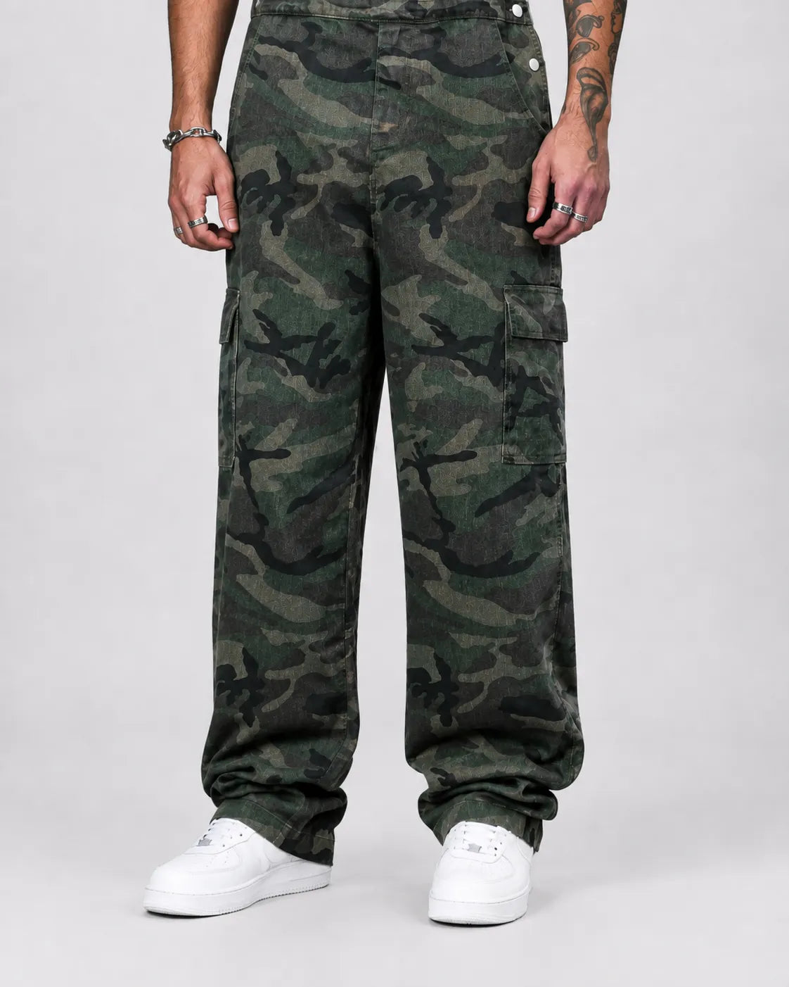 Salopette Jean Camouflage Coupe Ajustée