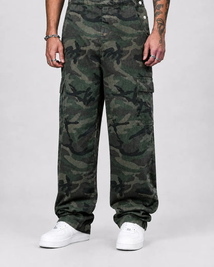 Salopette Jean Camouflage Coupe Ajustée