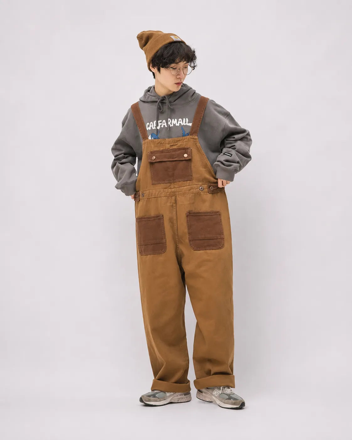 Salopette Rétro Utilitaire Marron