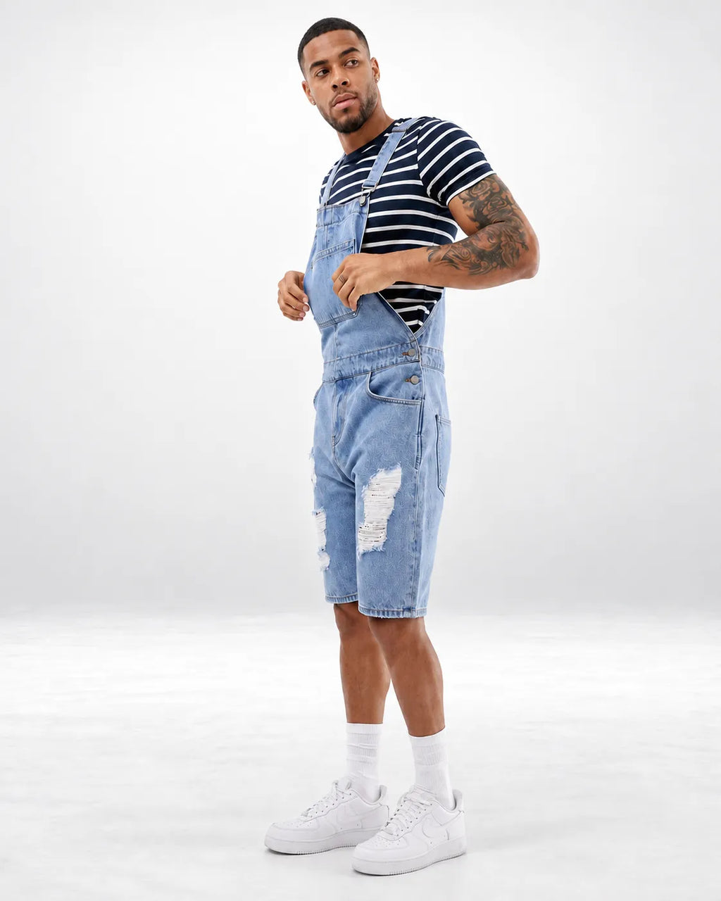 Salopette Short en Denim Souple