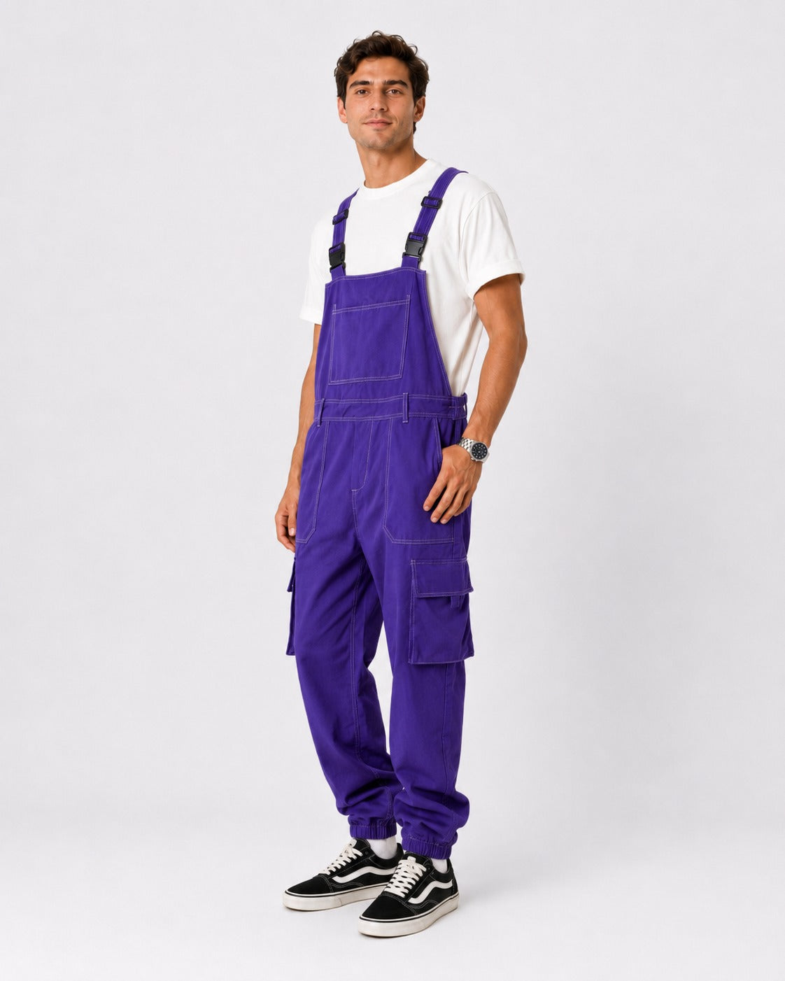 Salopette Cargo Violette Utilitaire