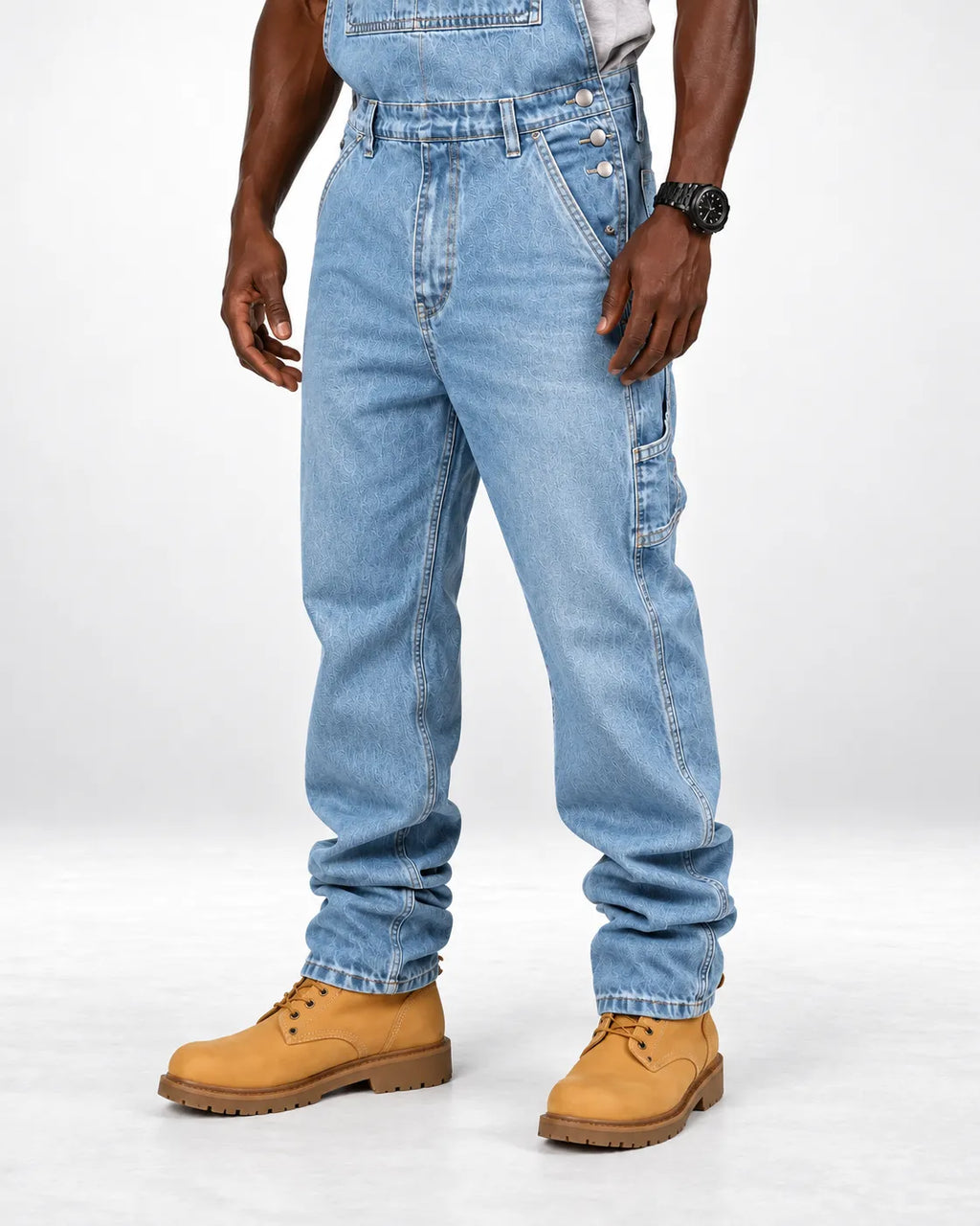 Salopette Denim Cargo Bleu