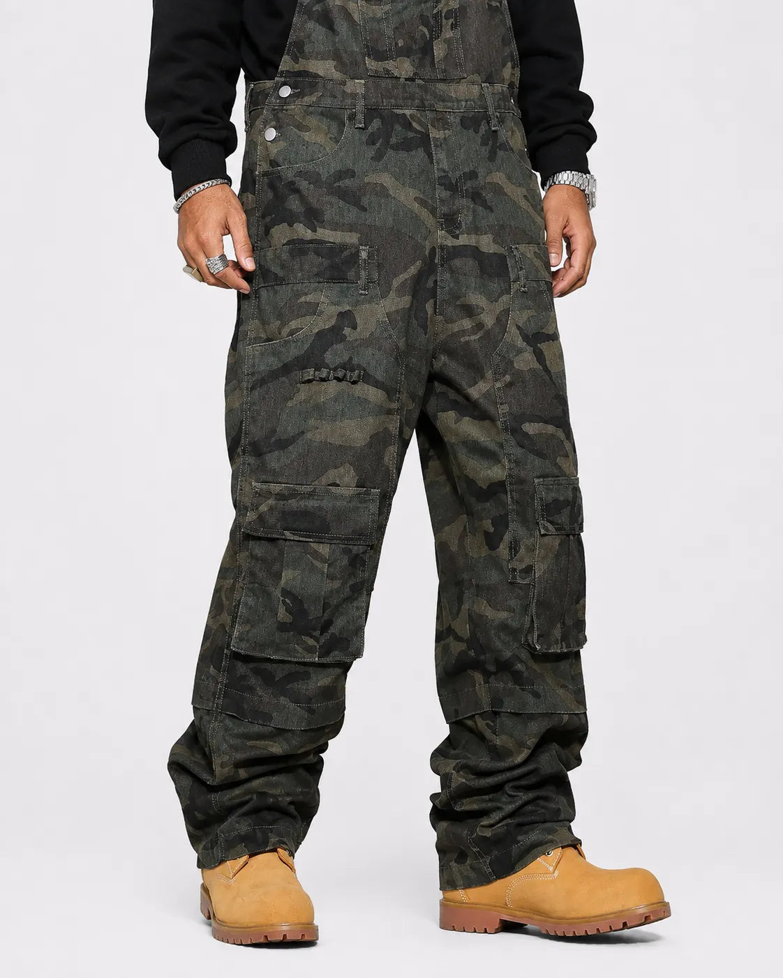 Salopette Cargo Camouflage Ample