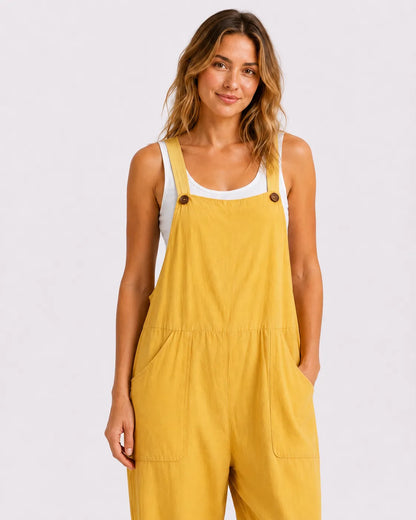 Salopette Ample Coton Lin Femme