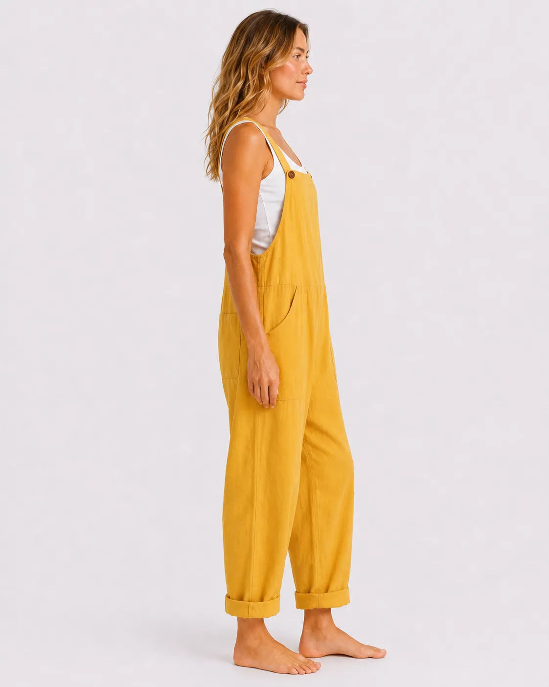 Salopette Ample Coton Lin Femme