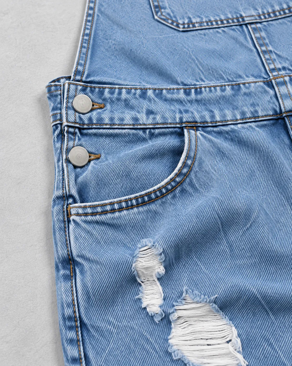 Salopette Short en Denim Souple