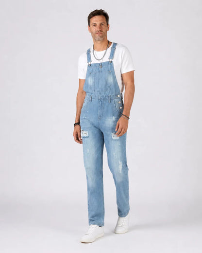 Salopette Denim Déchirée Homme
