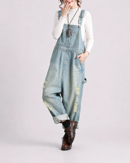 Salopette Streetwear avec Détails Ripped