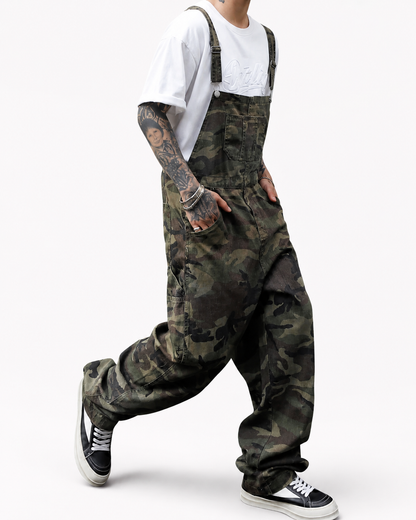 Salopette en Coton Camouflage Utilitaire