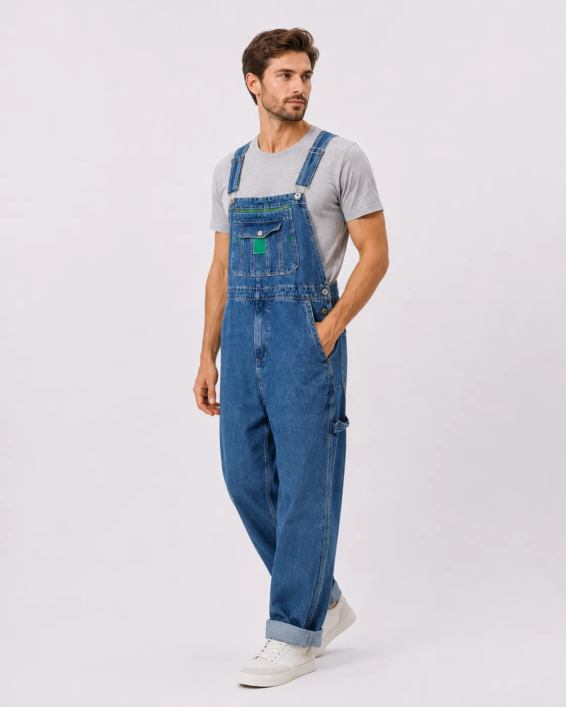 Salopette Jean Coupe Droite Homme