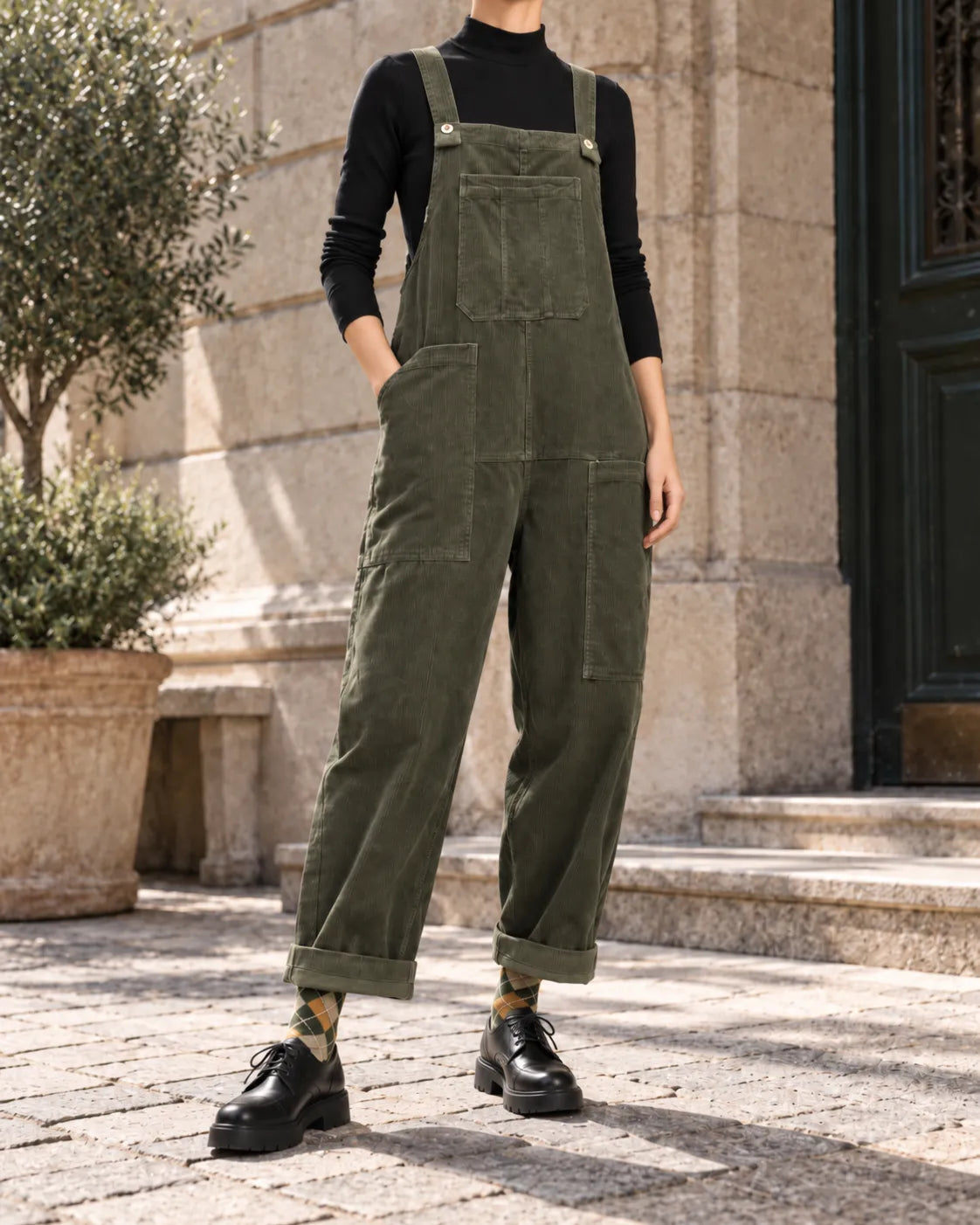 Salopette Velours Vintage Femme