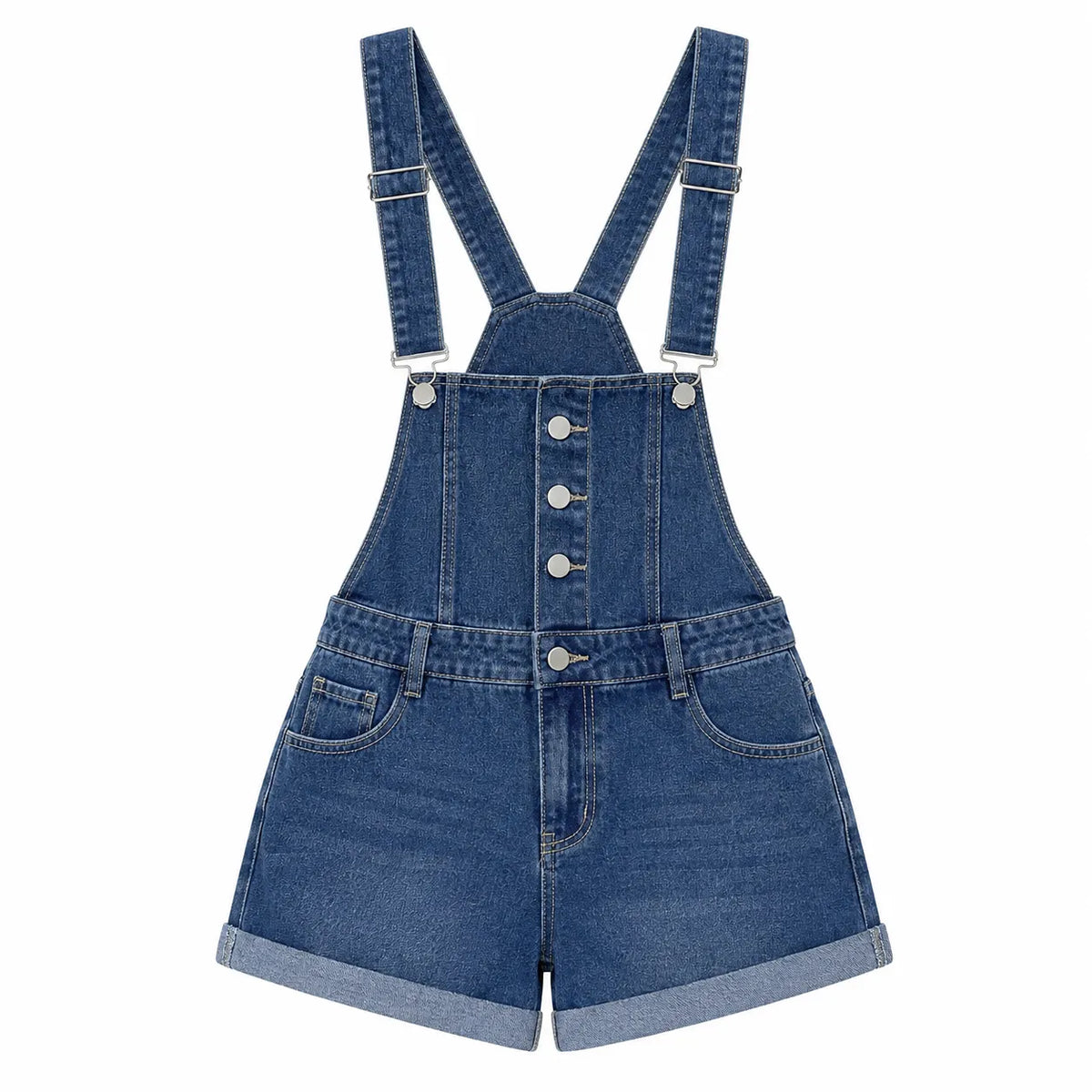 Salopette Short Denim Unie Femme