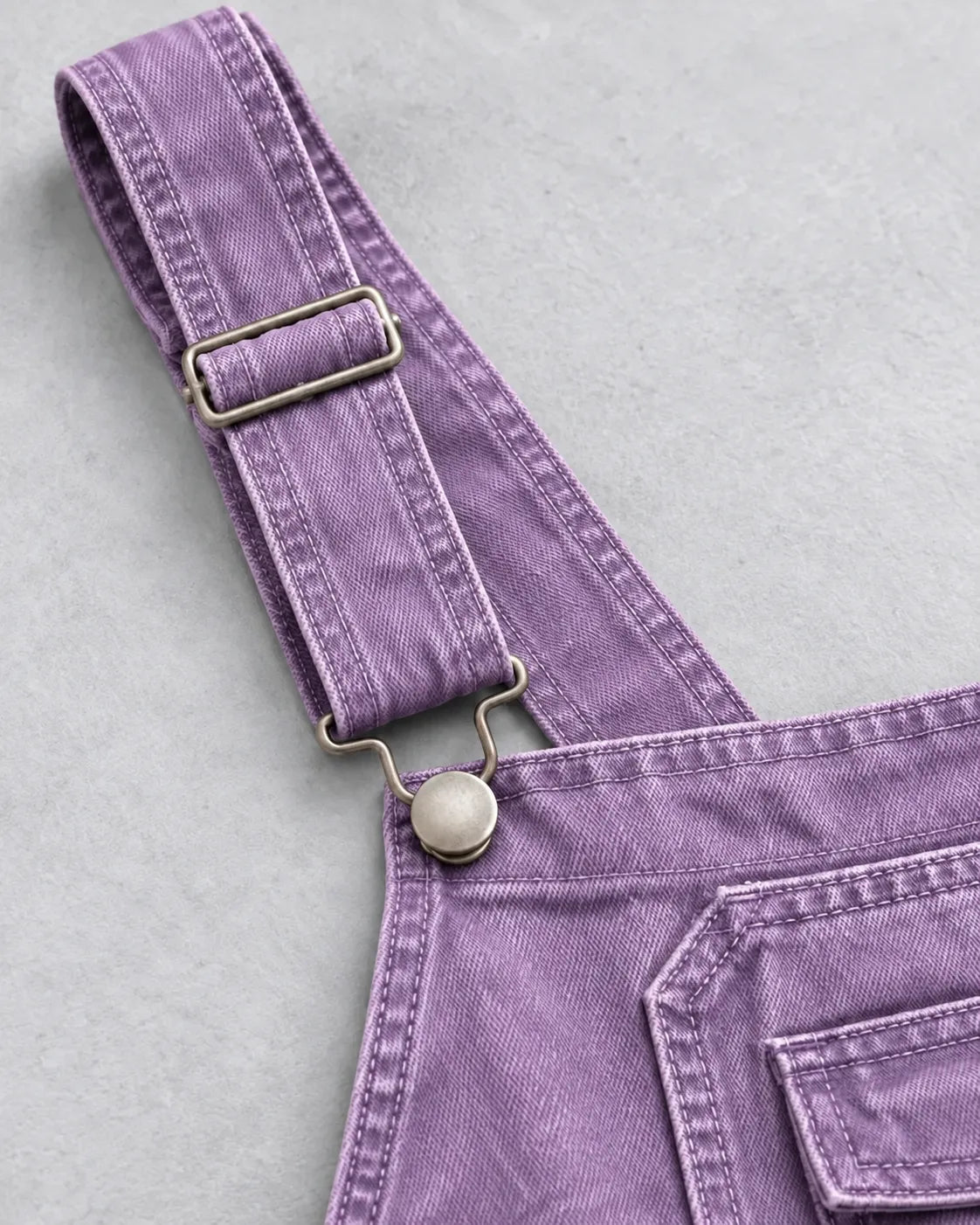 Salopette en denim violet décontractée