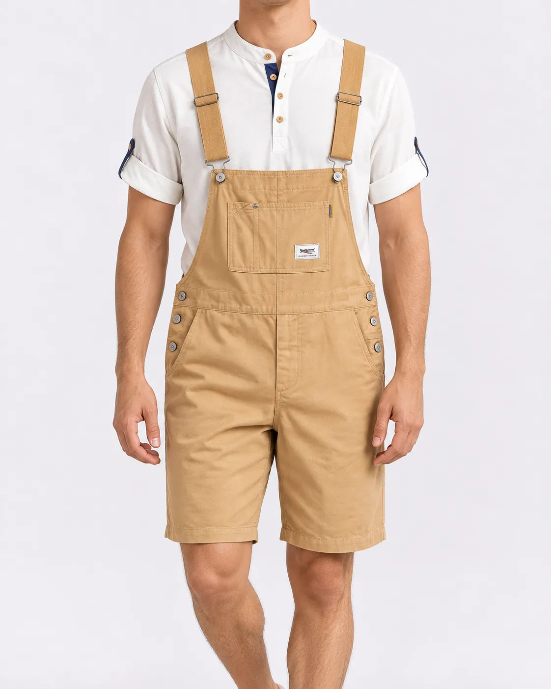 Salopette short en jean esprit rétro