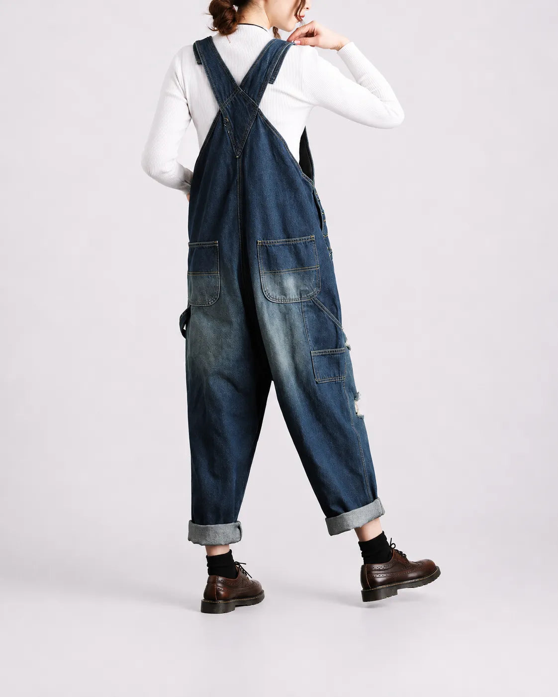 Salopette Streetwear avec Détails Ripped