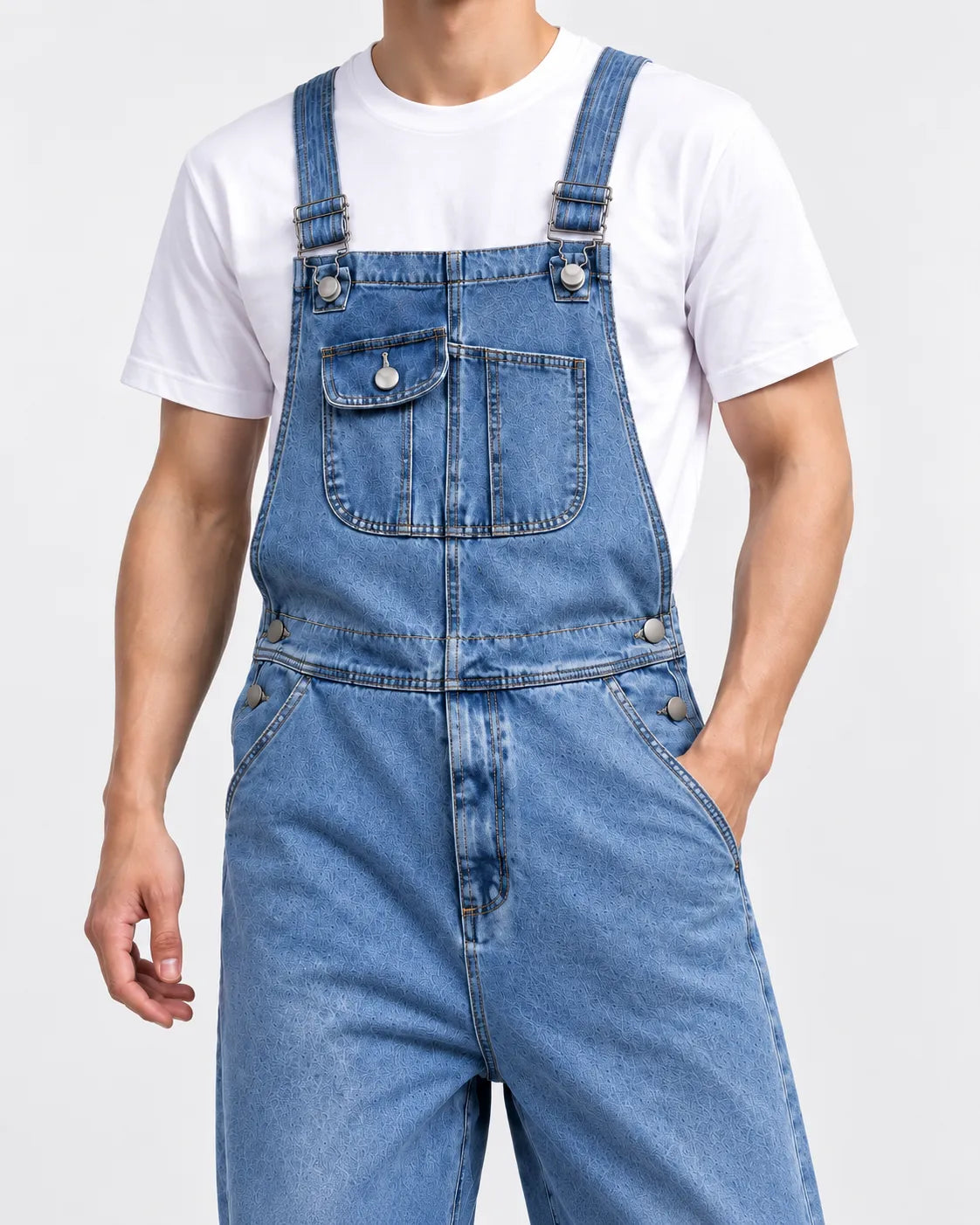 Salopette Denim Cargo Rétro Homme