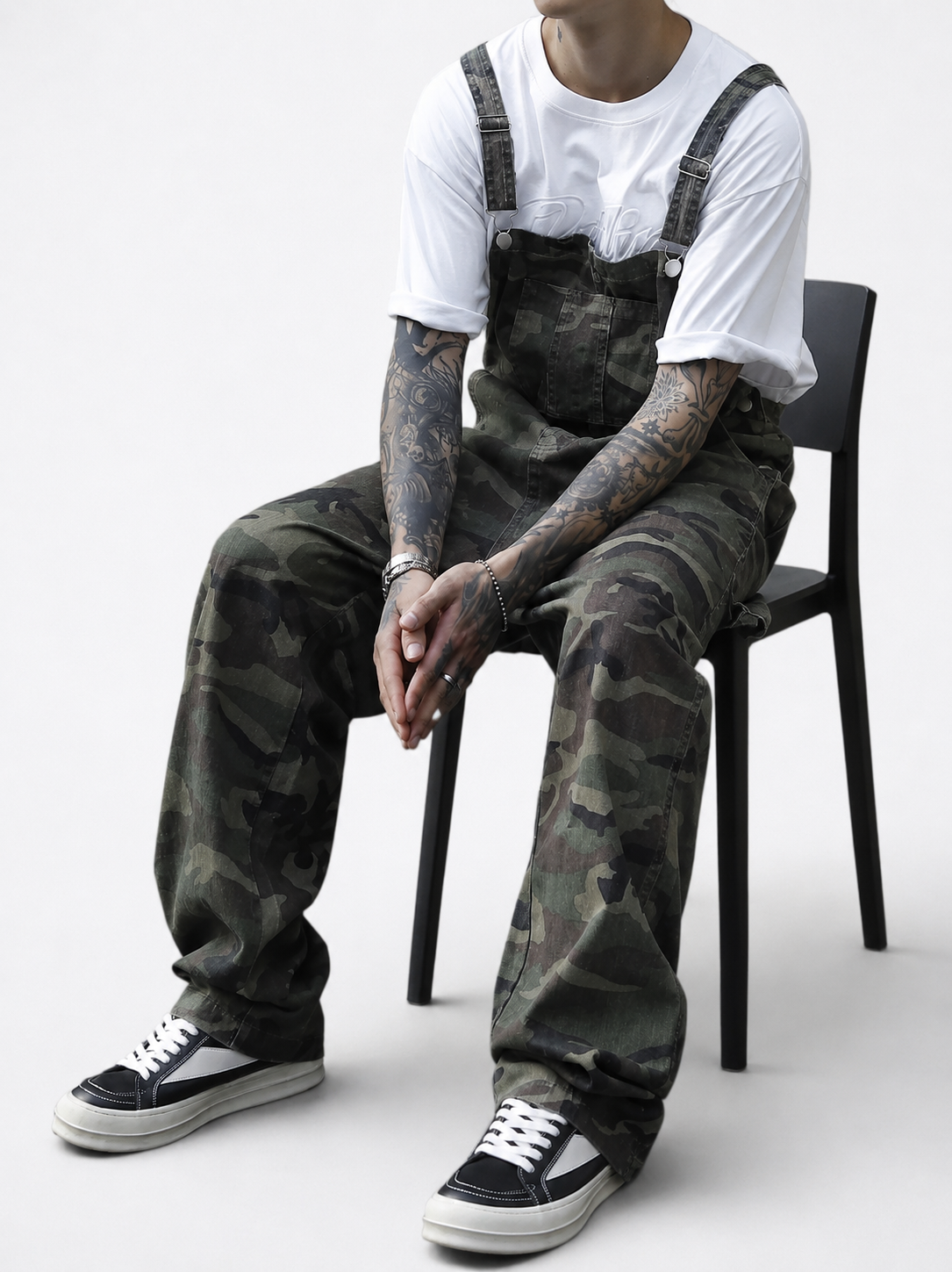 Salopette en Coton Camouflage Utilitaire