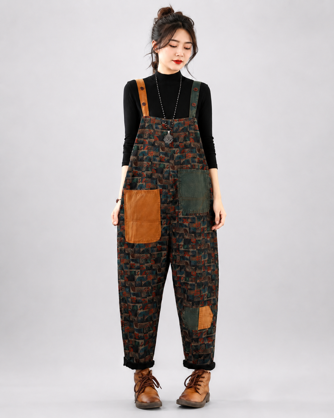 Salopette Patchwork Oversize Vintage