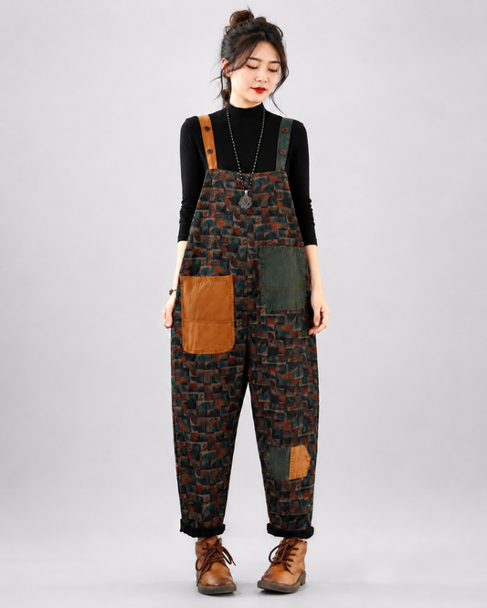 Salopette Patchwork Oversize Vintage