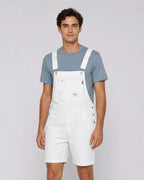 Salopette Short Denim Blanche Homme