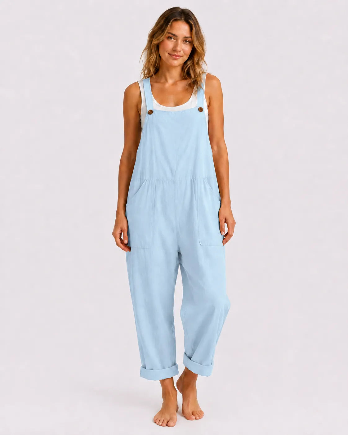 Salopette Ample Coton Lin Femme