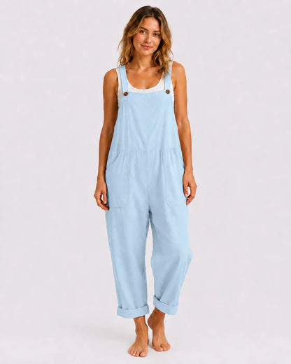 Salopette Ample Coton Lin Femme