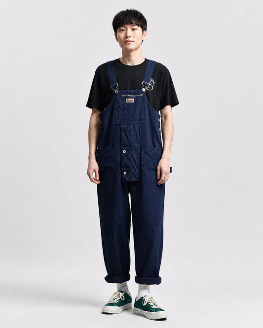 Salopette Cargo en Denim Ample