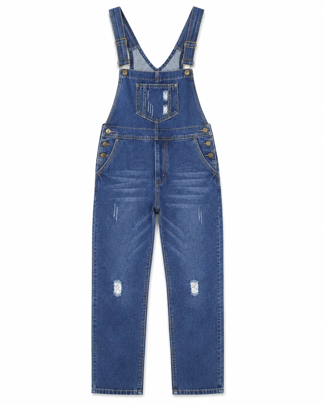 Salopette Denim Déchirée Tendance
