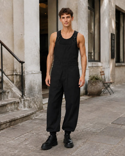 Salopette Streetwear Elastique Noir