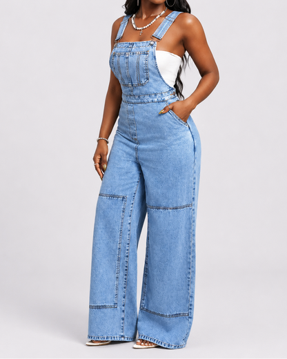 Salopette Jean Coupe Droite Femme