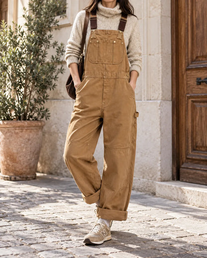 Salopette Ample Taille Haute Femme