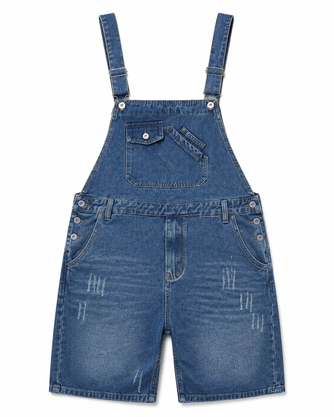 Salopette Pantalon Court Bleu