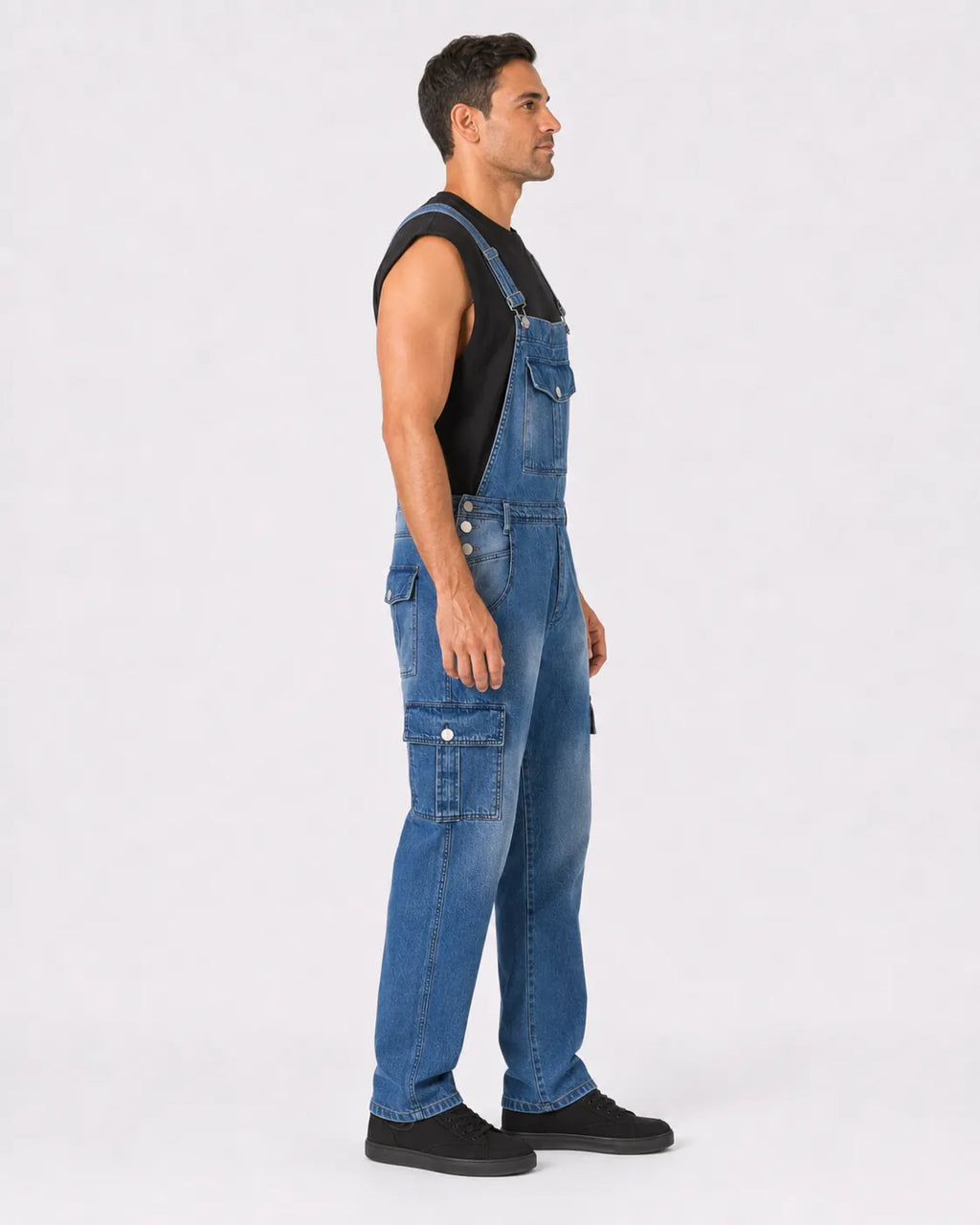 Salopette Denim Cargo Multipoches