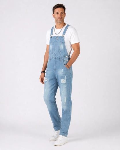 Salopette Denim Déchirée Homme