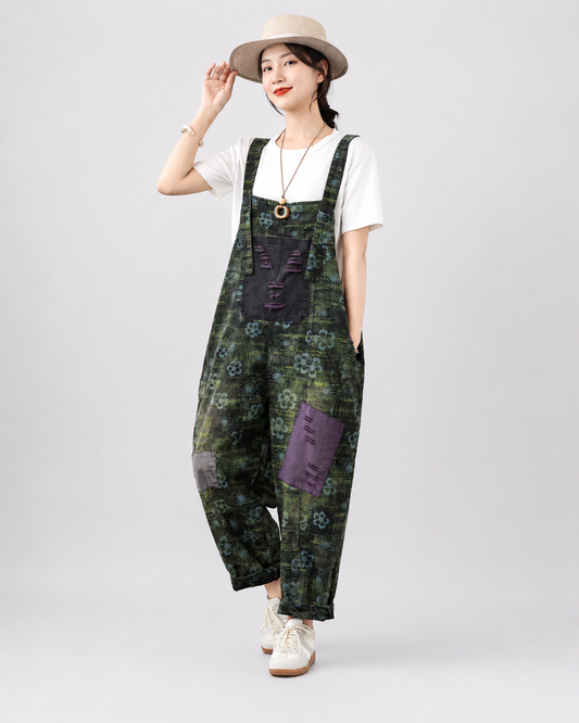 Salopette Denim Imprimé Loose